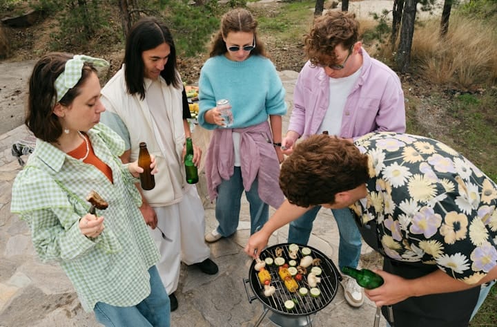 Group of people participating in a community event