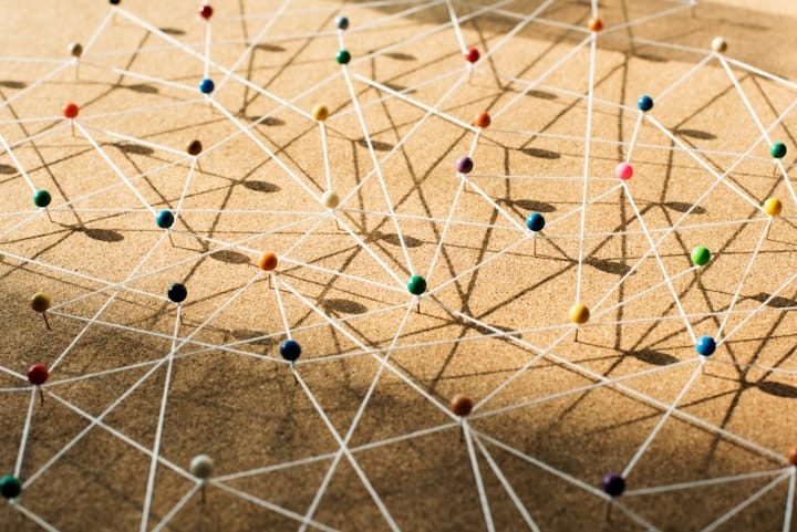 An illustration of networking relationships showing how to maintain and strengthen connections over time