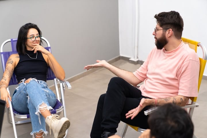 Couple Practicing Active Listening While Discussing