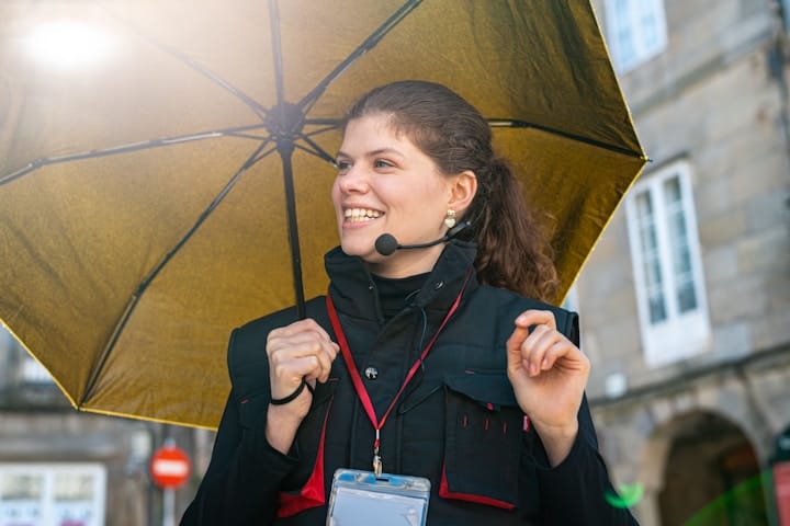 Person with a megaphone communicating transparently